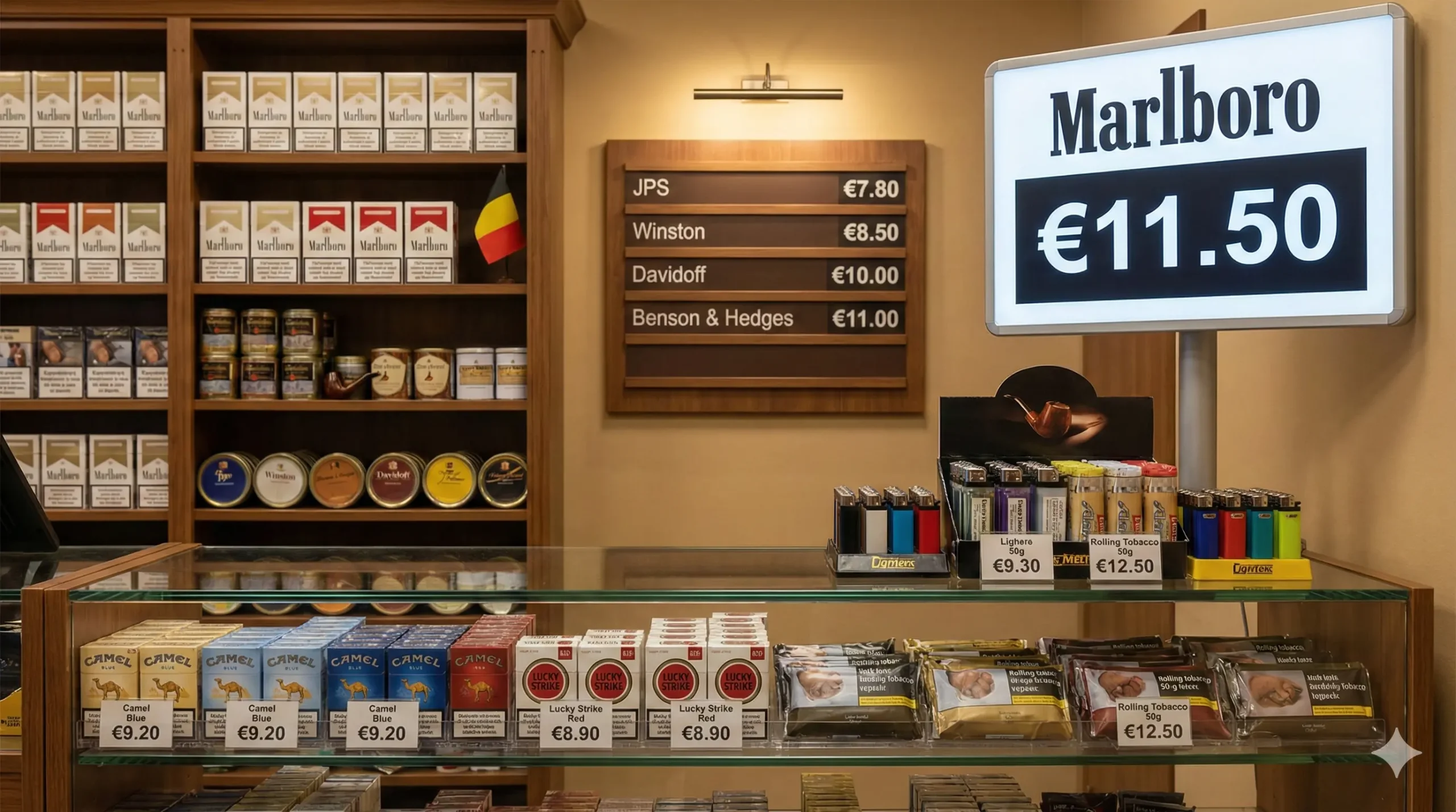 tabac en belgique prix